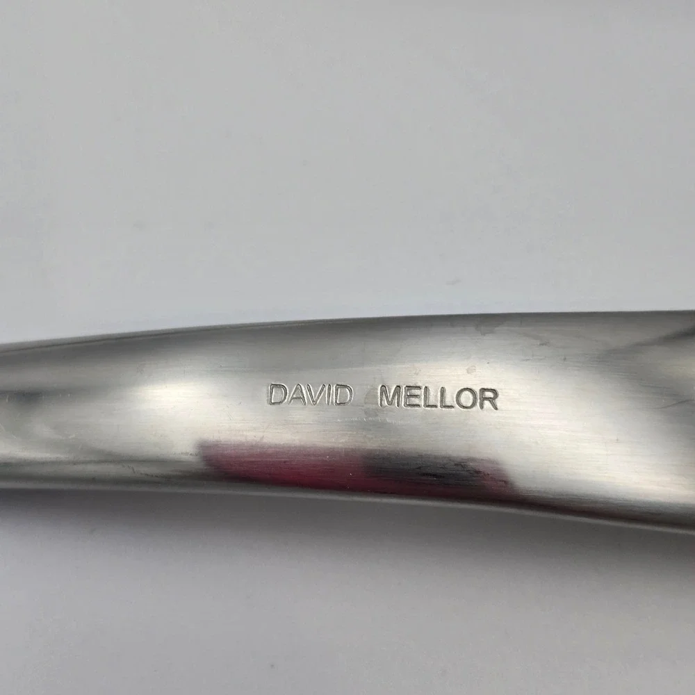 David Mellor Chelsea Salad Server 2 Piece Stainless Utensils Satin Finish Luxury